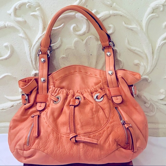 B. Makowsky Leather Double Handle Shoulder Bag Purse NWOT - Picture 1 of 10